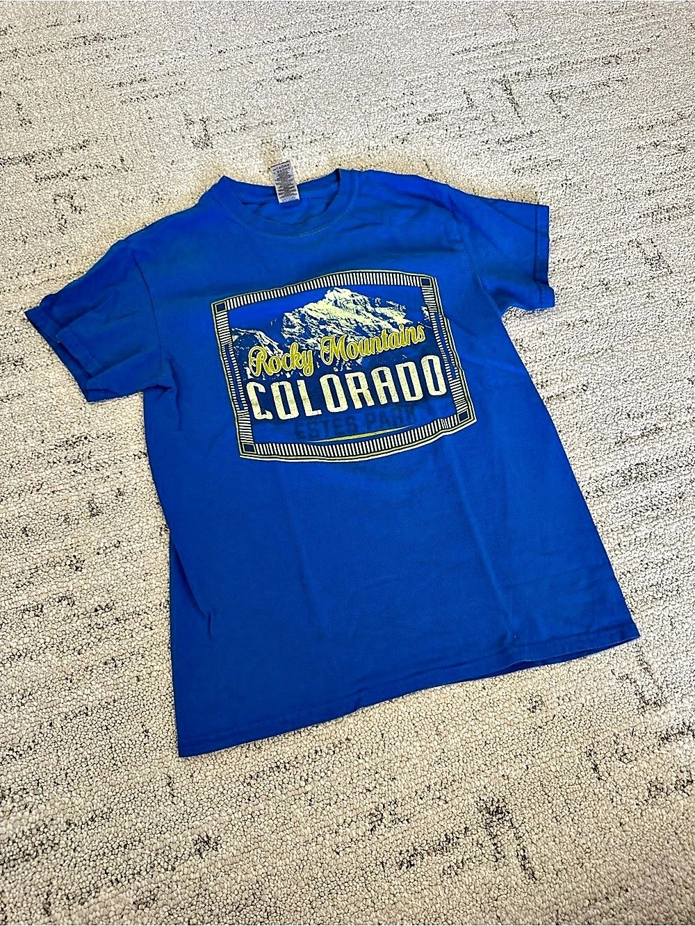 Gildan Blue Cotton Graphic Tee